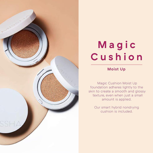 Missha Magic Cushion Moist Up No. 21, Hydrating 3-in-1 Moisture Korean Cushion Foundation for Bright Skin
