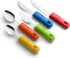 Special Supplies Adaptive Utensils, 5-Piece Kitchen Set with Wide, Non-Slip Handles for Hand Tremors, Arthritis,
