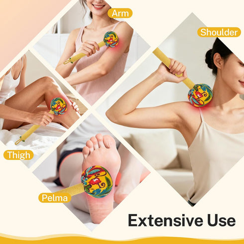 Hammer, Hammer, 26cm-Yellow lefeke Manual Massage Mugwort Massage Handheld Body Percussion Tool for Back Neck Shoulder