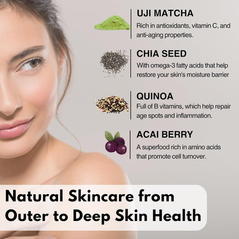 KITAO Hydrating & Moisturizing Face & Body Toner Lotion, Organic 2-in-1 Matcha Moisturizer from Japan, 6.7 fl oz/200ml