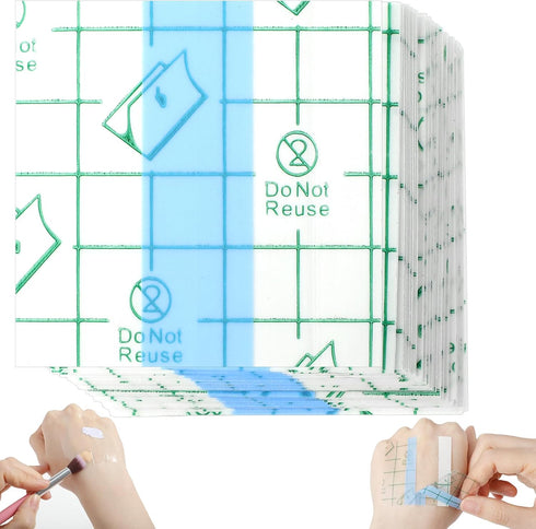 Qianyu 100 Pieces Makeup Hand Palette, Single Use Mixing Palette for Professional Makeup Artist, Disposable Waterproof