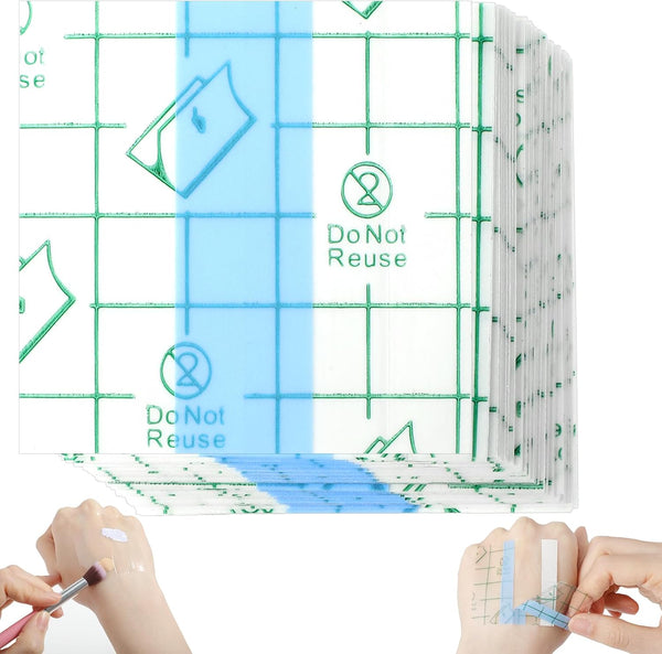 Qianyu 100 Pieces Makeup Hand Palette, Single Use Mixing Palette for Professional Makeup Artist, Disposable Waterproof