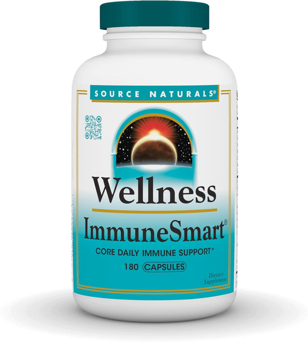 Source Naturals Wellness ImmuneSmart - Core Daily Immune Support with Vitamins A, C, D, Zinc, Elderberry, 180 Capsules