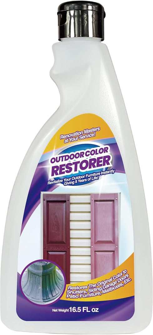 USHINE GARDENS Outdoor Color Restorer Plastic Vinyl Shutter Restorer Faded Sun-Damaged and Oxidized Possessions