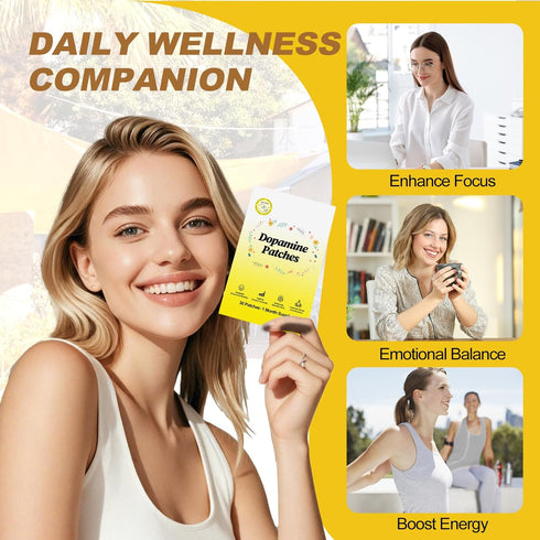 ROBAUN 30 Dopamine Patches, Extra Strength Natural Plant-Based Formula, Non-GMO Vegan Transdermal Patches, All-Day