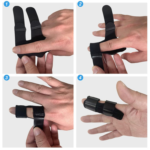 4 Pcs Trigger Finger Splints/Brace for Knuckle Immobilization, Pain Relief for Index, Middle, Ring Fingers