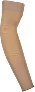 Truform Lymphedema Compression Arm Sleeve – 20-30 mmHg Post Mastectomy Support, Dot Top Grip, Beige, Large