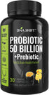 Probiotics for Women and Men - 11 Strains, 50 Billion CFU, Digestive Health Supplement - 30ct