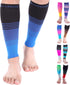 Doc Miller Compression Calf Sleeve - 20-30 mmHg Graduated Support, Knee High, Running, Shin Support, Striped Design, 1