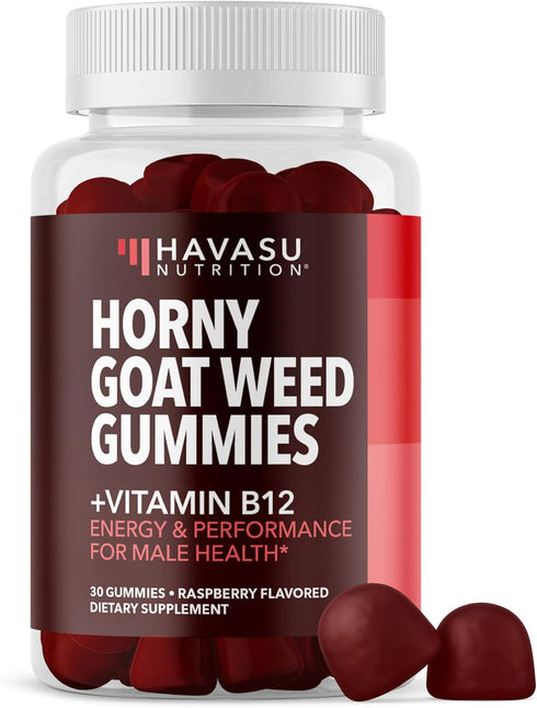 Horny Goat Weed Gummies with Vitamin B12 - Energy, Endurance & Performance