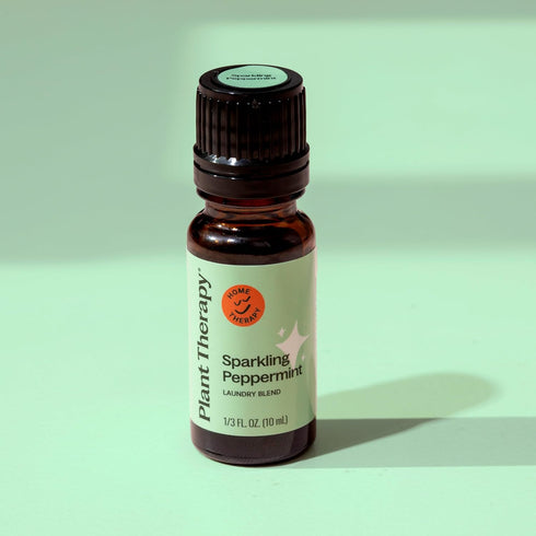 Plant Therapy Sparkling Peppermint Laundry Essential Oil Blend, 10 mL (1/3 oz) Pure, Undiluted Wash Fragrance and Scent