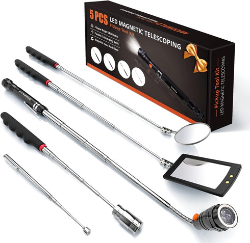 Telescoping Magnetic Pickup Tool Set with 1 & 15 lb Pick Up