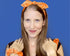 Orange Bandana Headbands and Scrunchies for Women and Girls (Orange Knotted Bandana)