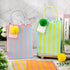 Summer 16 Set FYSUIMU Spring Stripe Paper Bag with Honeycomb Ball and Tag Scalloped Treat Bags with Handles Candy