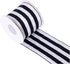 2.5inch Wide 10 Yards wired gift wrapping ribbon black White stripe wired ribbon for gift wrapping crafts DIY Christmas Tree Decor, wreaths, Bows farmhouse (black) by CSZD RIBBON
