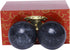BRABUD 1.4'' Chinese Exercise Baoding Balls - Dark Grey Marble Health Stress Relief with No Chimes BS021