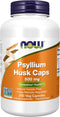 NOW Foods Psyllium Husk Caps, 500 mg, Non-GMO, Natural Soluble Fiber, 200 Veg Capsules