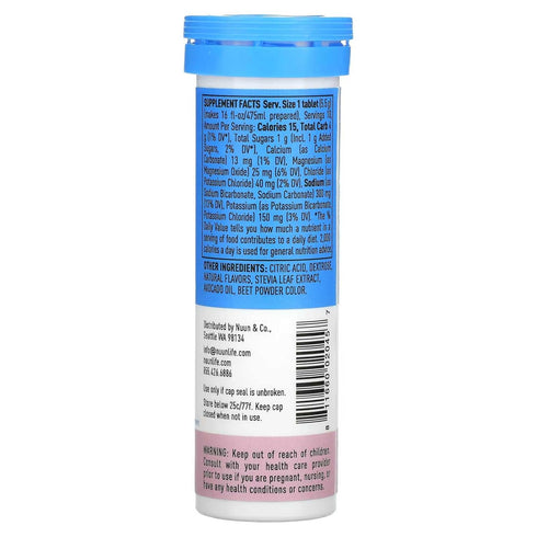 Nuun Active Strawberry Lemonade Electrolyte Drink Tablets, 3 Tubes of 10 Tabs
