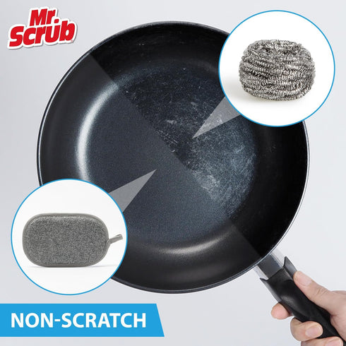 Mr. Scrub Kitchen Dish Sponge, 6-Pack Non Scratch All-Purpose Cleaning Sponges for Dishes and Cookware