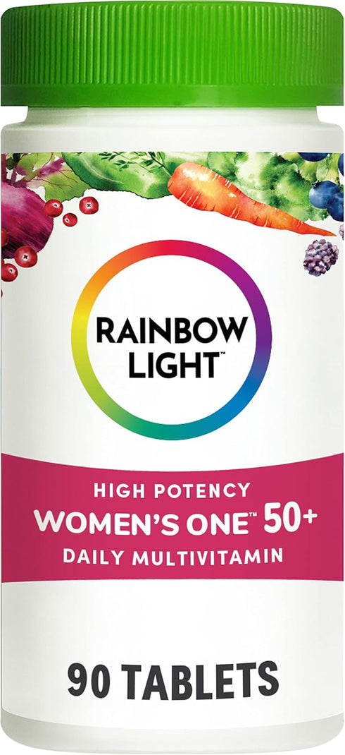 Rainbow Light Multivitamin for Women 50+, 90 Tablets - Vitamin C, D & Zinc, Probiotics, High-Potency Immune Support,