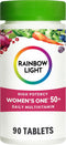 Rainbow Light Multivitamin for Women 50+, 90 Tablets - Vitamin C, D & Zinc, Probiotics, High-Potency Immune Support,