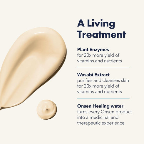 Onsen Japanese Anti Aging Hand Cream - Firming Lotion with Pagoda Flower Enzyme, Wasabi Extract, Hyaluronic Acid, Shea