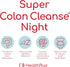 Health Plus Super Colon Cleanse Night Formula - Digestive Support with Probiotics and Valerian Root for Sleep (60