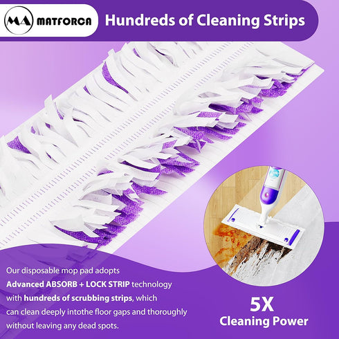 10 Pack Disposable Power Mop Pads Refills for Swiffer PowerMop Multi-Surface Replacement Mopping Pads