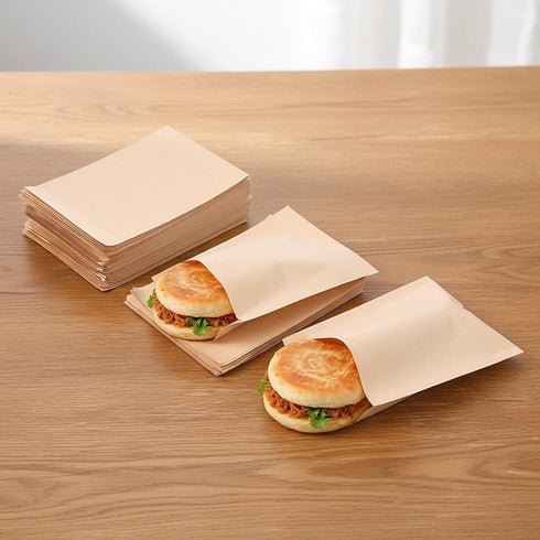 Hpmjz 500 Packing Muffins(4.7x6.5 Inch) Pcs Small Sandwich Bags Paper Cookies Bags Greaseproof Pastry Bag Unbleached