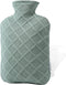 FORICOM Hot Water Bottle with Cover, 2 Liter Hot Water Bag for Pain Relief, Heating Pad, BPA Free (Green)