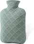 FORICOM Hot Water Bottle with Cover, 2 Liter Hot Water Bag for Pain Relief, Heating Pad, BPA Free (Green)