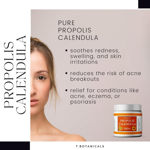Soothing Propolis Calendula Salve | Herbal Moisturizer Ointment Made in USA