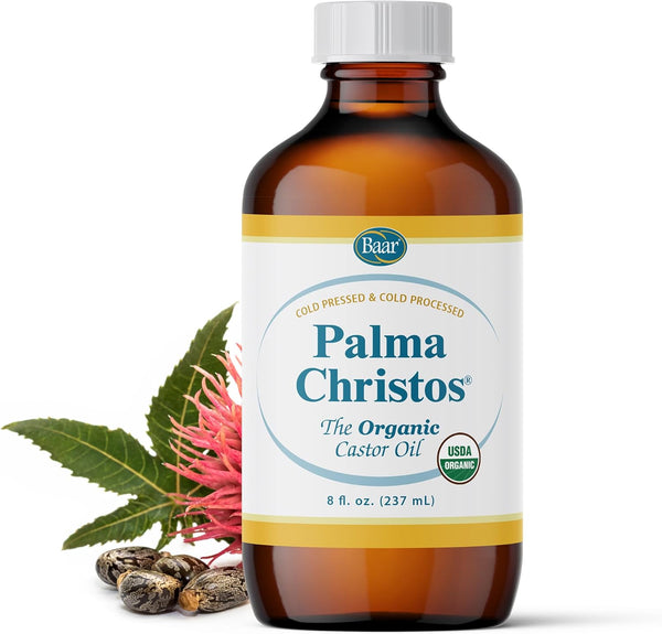 Baar Palma Christos Organic Castor Oil, Cold-Pressed, Hexane-Free, USDA Certified, for Skin,