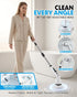 Torlaist 7 2-Speed 54in Electric Spin Scrubber, Shower Scrubber with Long Handle, Brush Heads, Cordless Bathroom