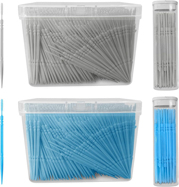 2280Pcs Double Head Plastic Toothpick Dental Floss Interdental Brush Teeth Stick for Oral Care and Cleaning