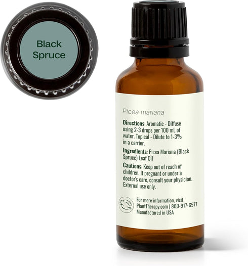 Plant Therapy Black Spruce Essential Oil, 30 mL (1 oz), 100% Pure, Undiluted, Therapeutic Grade