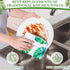 36 Pack Reusable Paper Towels, Washable Paperless Towels, Cotton Cloth Wipes for Bathroom, Green Leaves Style