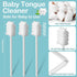 200 Pieces Baby Tongue Cleaner, Disposable Infant Oral Cleaner with Finger Toothbrush for Dental Care