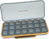 Portable Weekly Pill Organizer Compact Travel Medication Holder Compartments Material Lightweight Design