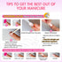 Neon Pink Press on Nails, Short Square Natural Gel Nails, 48Pcs Thick Reusable Fake Nails for Women