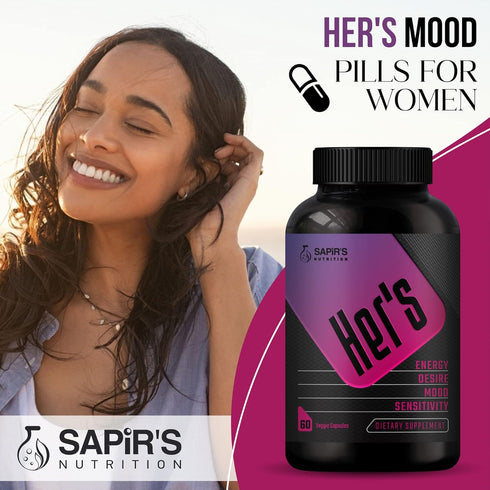 Sapir's Nutrition Female Libido Booster for Women - Increase Passion, Desire & Excitement - Relieve Stress, Reduce