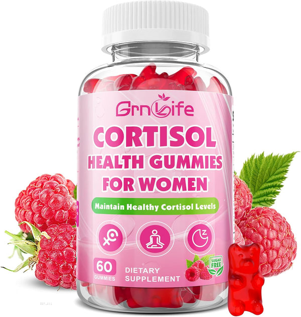 Cortisol Gummies for Women, Cortisol Supplements Gummies with Magnesium Ashwagandha Rhodiola Rosea