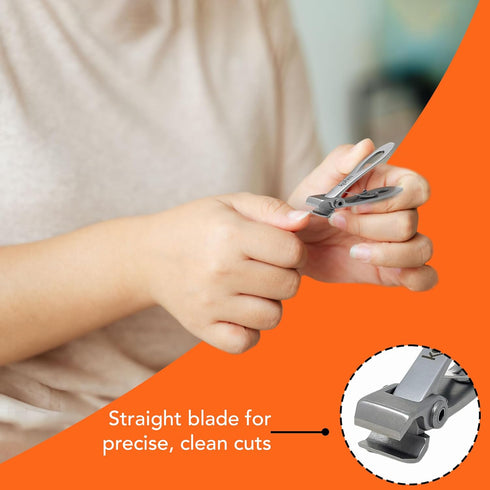 KOHM Nail Clippers for Thick Nails - Heavy Duty, Professional Fingernail and Toenail Clippers for Men, Women & Seniors,
