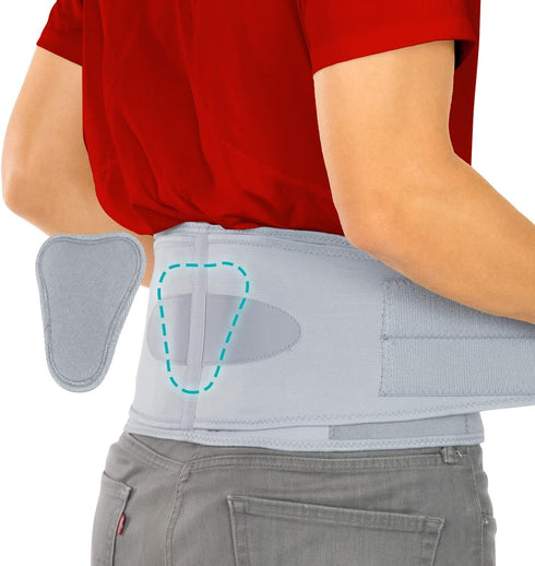 Vive Lower Back Support Brace for Men & Women, Dual Adjustable Lumbar Belt for Herniated Disc, Sciatica, Scoliosis Pain