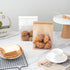 Roppolo 100 6.3 5.1 10.3 Inch Packaging Pcs Bread Bags for Homemade Breads with Window, x x Tin Tie Tab Lock Resealable