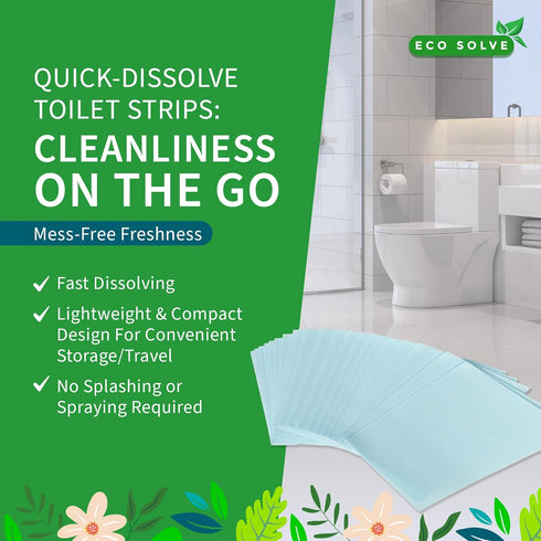 Toilet Bowl Cleaner Strips, Eco-friendly Non-toxic Septic Safe, Natural Toilet Bowl Cleaner for Quick Easy Cleaning,