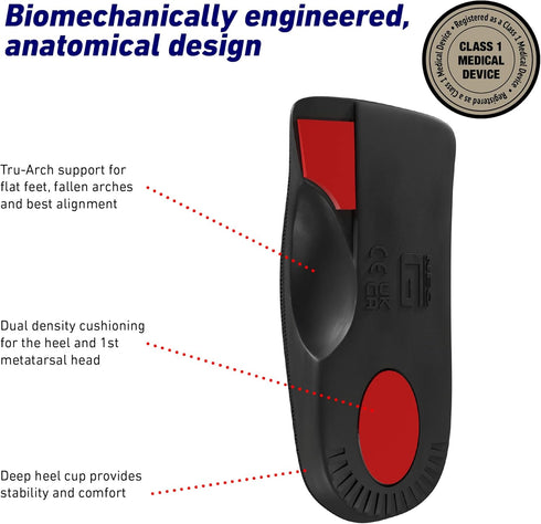 Neo G NeoThotics Pro-Expert Plantar Fasciitis Arch Support Insoles for Women and Men – 3/4 Length Orthotic Inserts for Foot Pain, Heel Pain, Knee Back Pain, Plantar Fasciitis Relief - L
