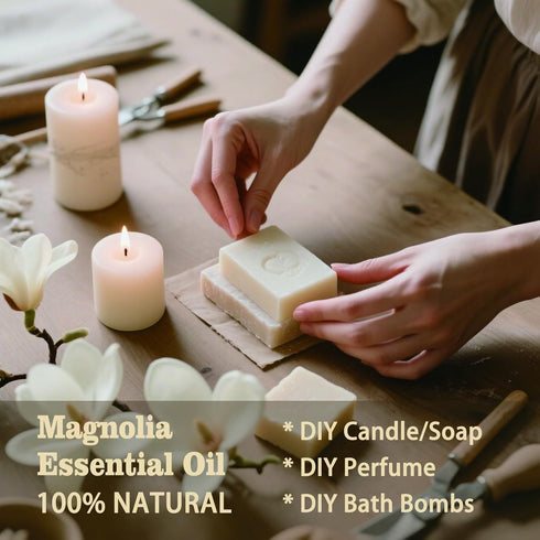 Set, 16oz 4oz Set Lavender & Magnolia Southern Harmony & Pure Natural Scent for Diffusers, Aromatherapy, Candle Making
