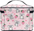 Strawberry Koala Makeup Bag, Toiletry Pouch, Desk Cosmetics Storage with Strap