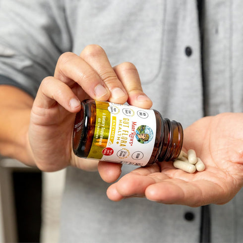 MaryRuth Organics Gut Flora Health+ Enzymes, 60 Capsules for Digestive Support & Healthy Gut Biome
